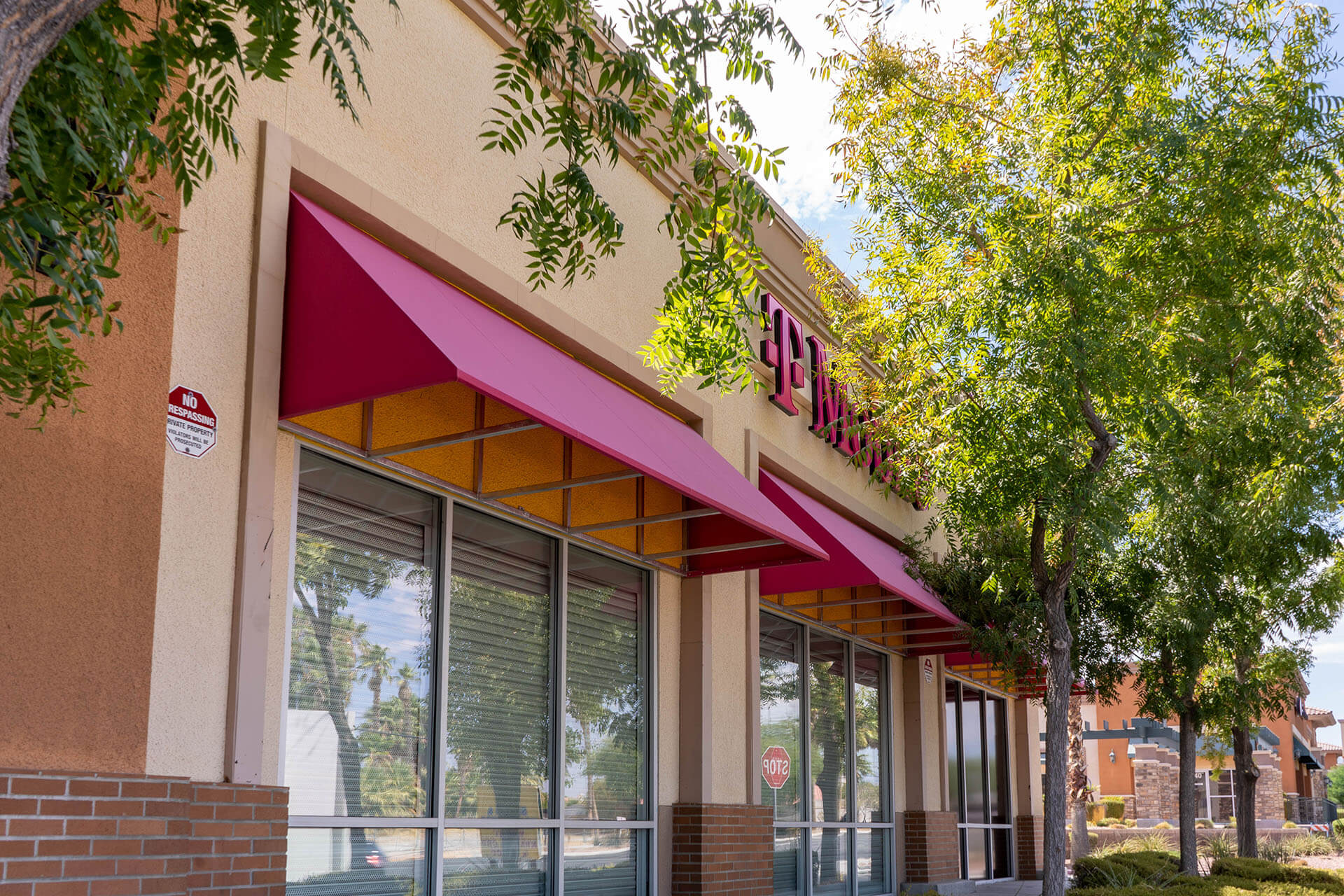 T-Mobile Cellular Phone Retail Store - Custom Commercial Awnings by Metro Awnings