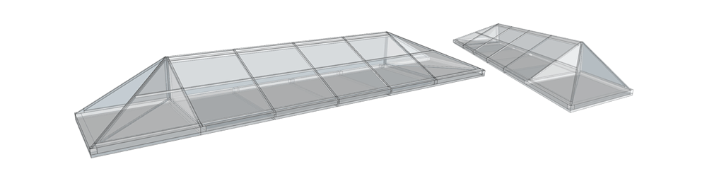 Custom Structural CAD Graphic - Computer Aided Design of Awning a Commercial Awning System