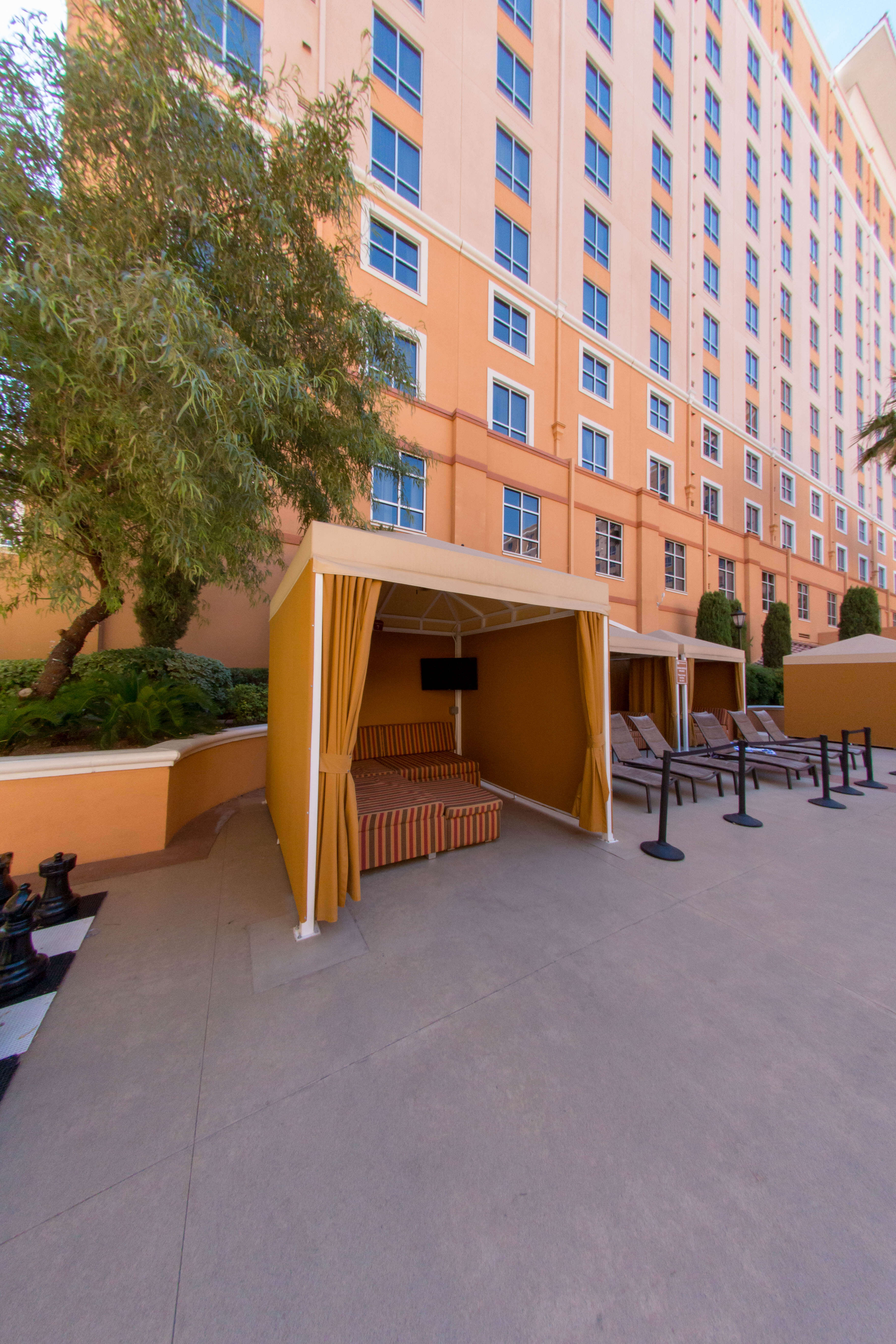Wyndham Hotel Pool Area in Las Vegas - Cabanas and Shade Sail by Metro Awnings